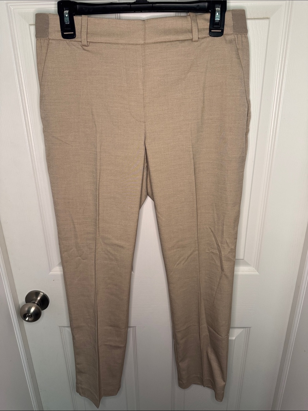NWT H&M Light Beige Straight-Leg Ankle Trousers